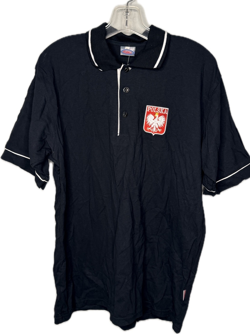 Elfis Black Polo Polska Shirt nwt